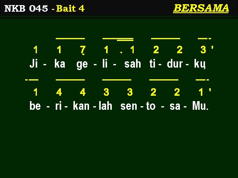 BERSAMA NKB 045 - Bait 4 1 1 7< 1 . 1 2 2