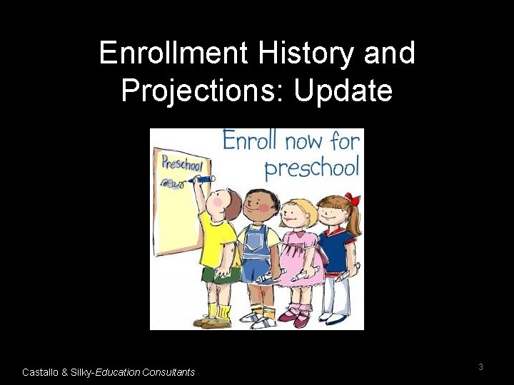Enrollment History and Projections: Update Castallo & Silky-Education Consultants 3 