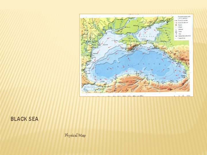 BLACK SEA Physical Map 
