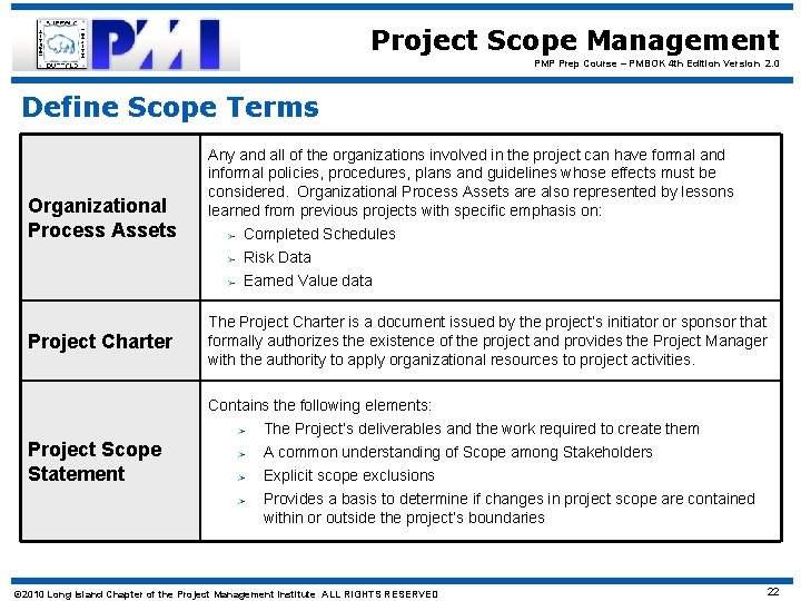 Project Scope Management PMP Prep Course – PMBOK 4 th Edition Version 2. 0