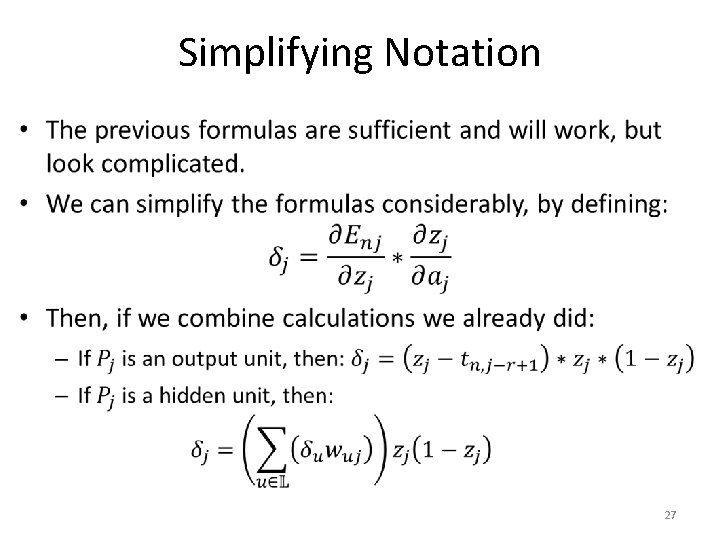 Simplifying Notation • 27 