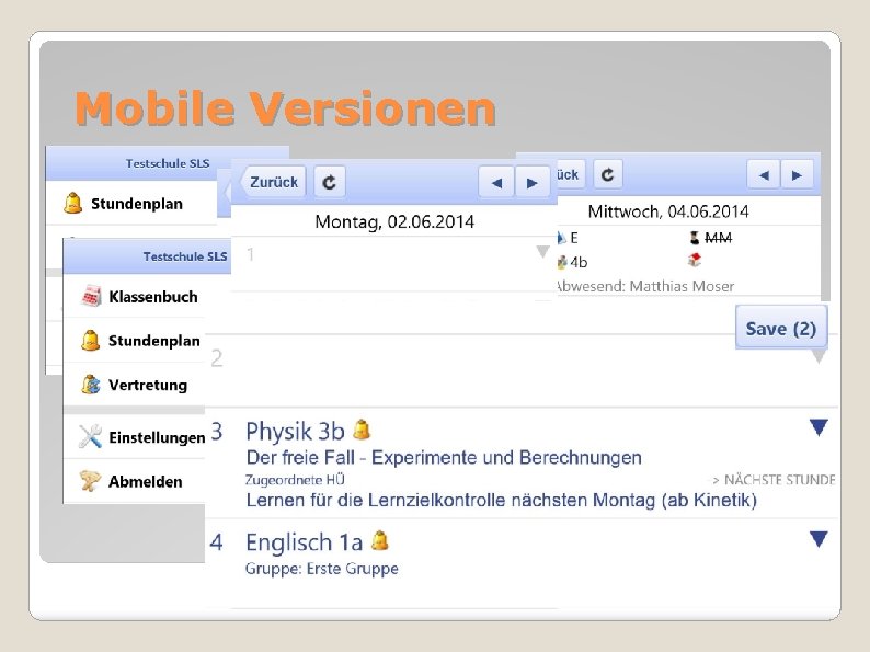 Mobile Versionen 