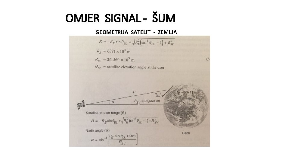 OMJER SIGNAL - ŠUM GEOMETRIJA SATELIT - ZEMLJA 