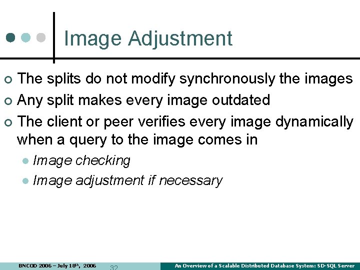 Image Adjustment The splits do not modify synchronously the images ¢ Any split makes Image Adjustment The splits do not modify synchronously the images ¢ Any split makes