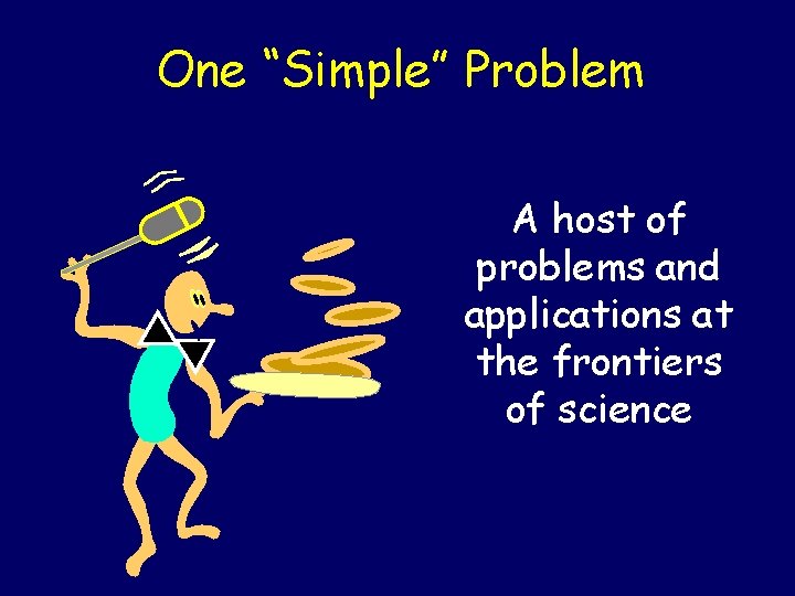 One “Simple” Problem A host of problems and applications at the frontiers of science