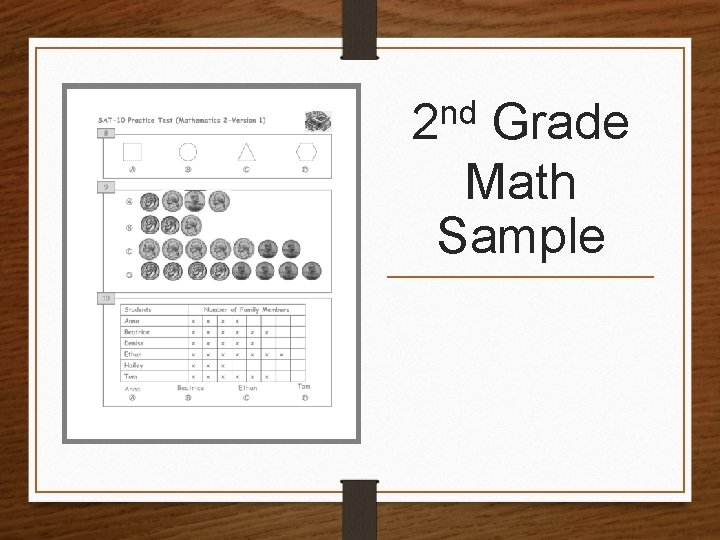 nd 2 Grade Math Sample 