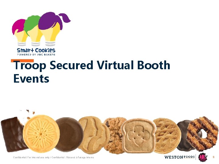 Troop Secured Virtual Booth Events Confidential: For internal use only / Confidentiel : Réservé