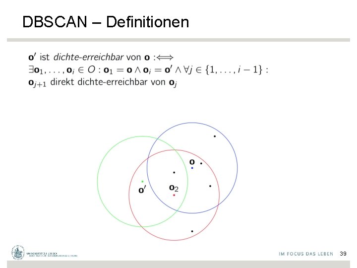 DBSCAN – Definitionen 39 