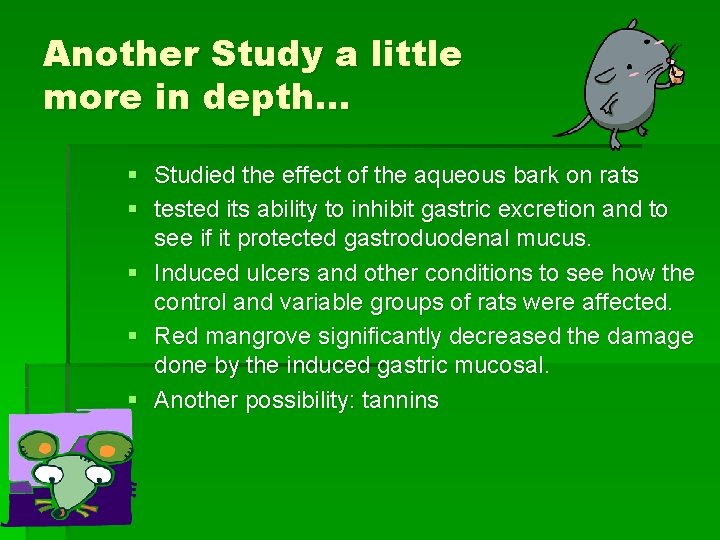 Another Study a little more in depth… § Studied the effect of the aqueous