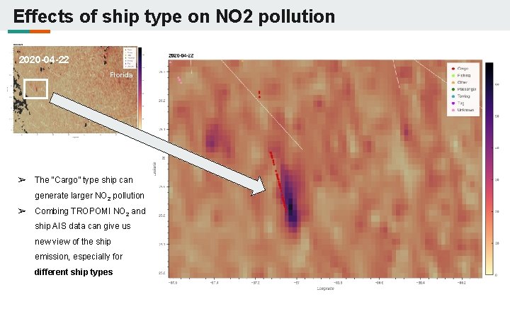 Effects of ship type on NO 2 pollution 2020 -04 -22 Florida ➢ The
