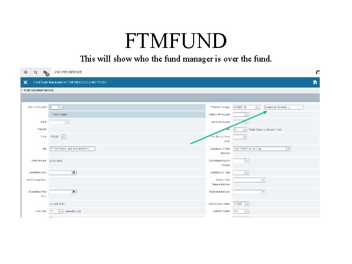 FTMFUND This will show who the fund manager is over the fund. 