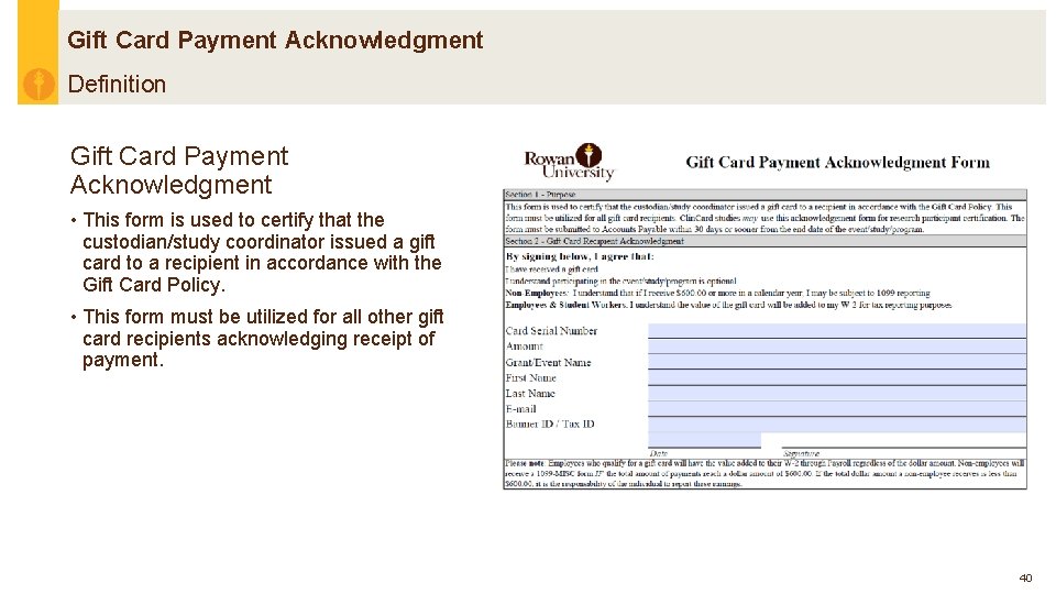 Gift Card Payment Acknowledgment Definition Gift Card Payment Acknowledgment • This form is used