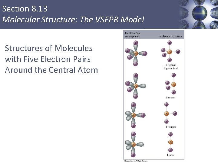 Section 8. 13 Molecular Structure: The VSEPR Model Structures of Molecules with Five Electron