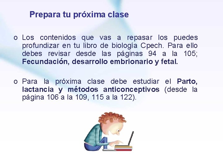 Prepara tu próxima clase o Los contenidos que vas a repasar los puedes profundizar