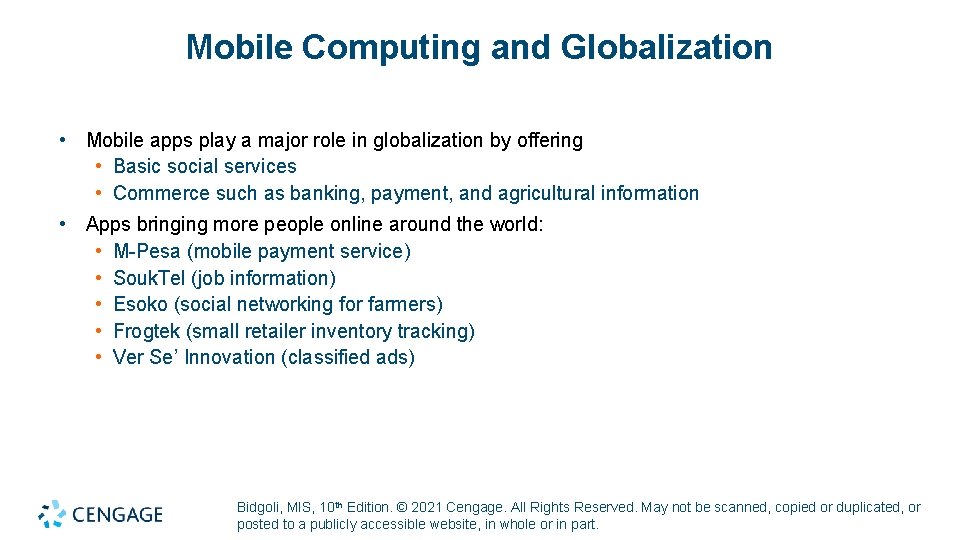 Mobile Computing and Globalization • Mobile apps play a major role in globalization by Mobile Computing and Globalization • Mobile apps play a major role in globalization by