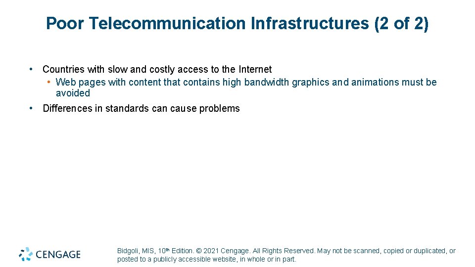 Poor Telecommunication Infrastructures (2 of 2) • Countries with slow and costly access to Poor Telecommunication Infrastructures (2 of 2) • Countries with slow and costly access to