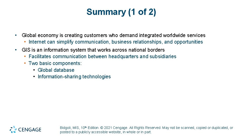 Summary (1 of 2) • Global economy is creating customers who demand integrated worldwide Summary (1 of 2) • Global economy is creating customers who demand integrated worldwide