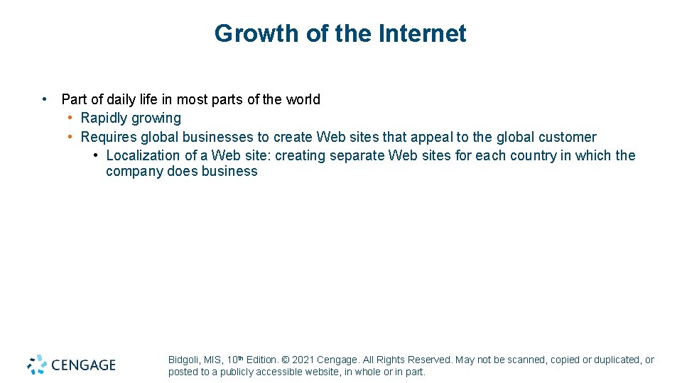Growth of the Internet • Part of daily life in most parts of the Growth of the Internet • Part of daily life in most parts of the