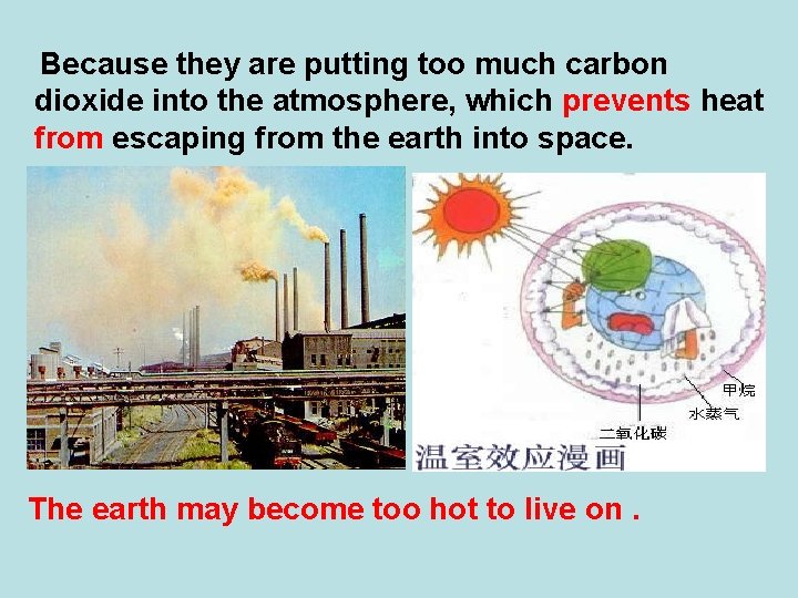 Because they are putting too much carbon dioxide into the atmosphere, which prevents heat