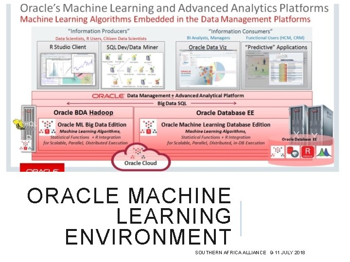 ORACLE MACHINE LEARNING ENVIRONMENT SOUTHERN AFRICA ALLIANCE 9 -11 JULY 2018 