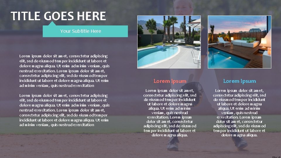 TITLE GOES HERE Your Subtitle Here Lorem ipsum dolor sit amet, consectetur adipiscing elit,