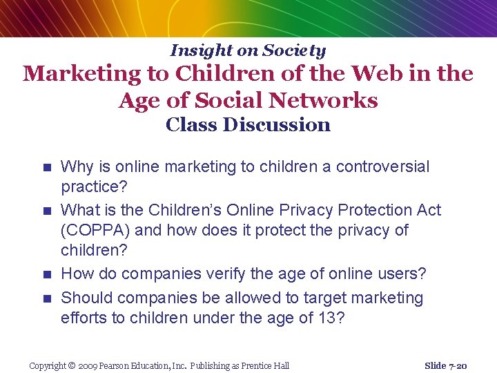 Insight on Society Marketing to Children of the Web in the Age of Social