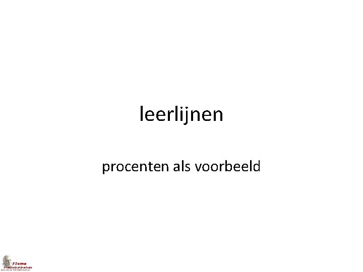 leerlijnen procenten als voorbeeld 