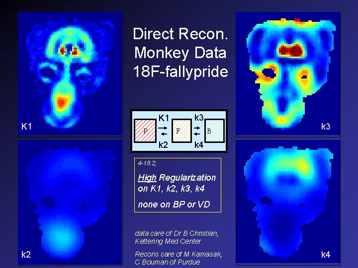 Direct Recon. Monkey Data 18 F-fallypride K 1 k 3 K 1 P F