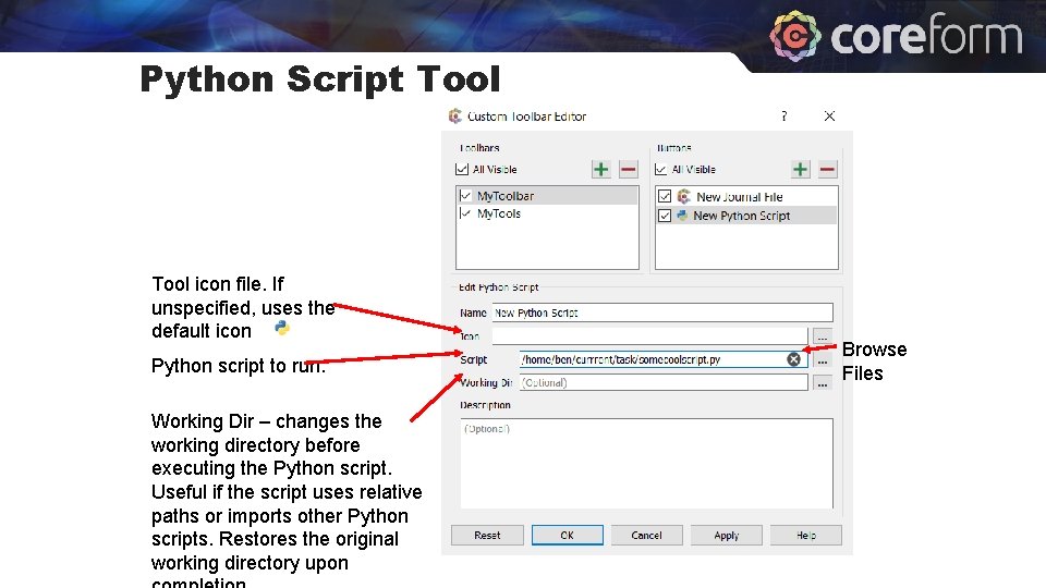 Python Script Tool icon file. If unspecified, uses the default icon Python script to