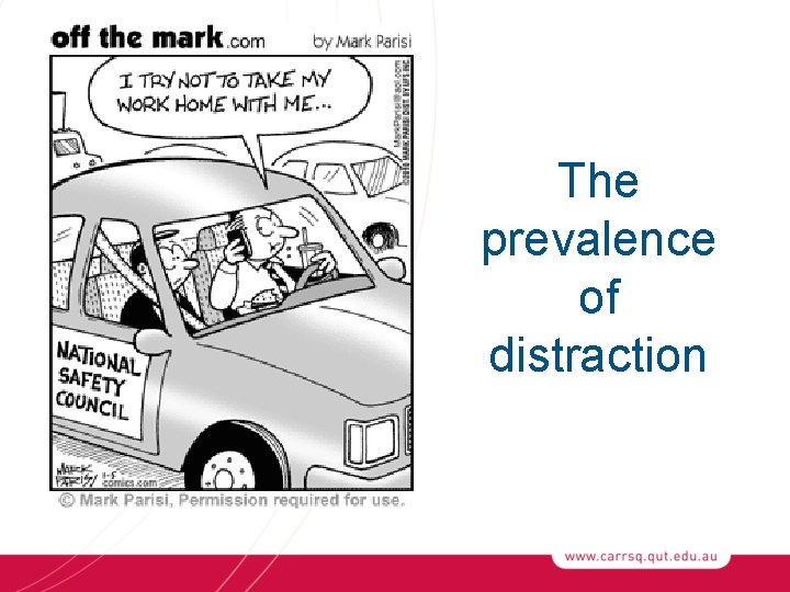 The prevalence of distraction 
