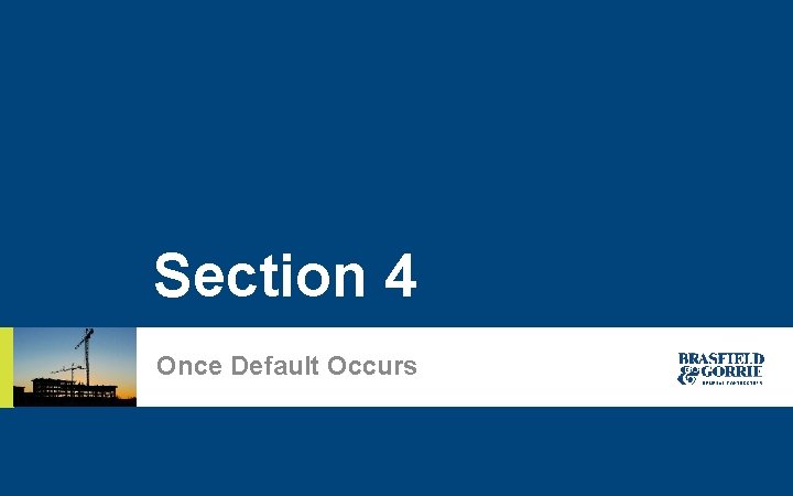 Section 4 Once Default Occurs Risk. Con 2019 