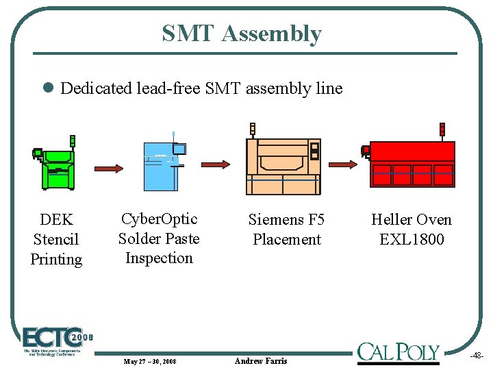 SMT Assembly l Dedicated lead-free SMT assembly line SE 300 DEK Stencil Printing Cyber.