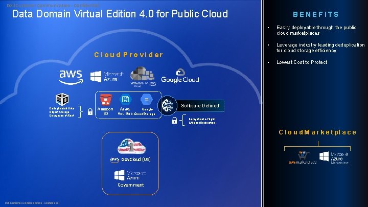 Dell Customer Communication - Confidential Data Domain Virtual Edition 4. 0 for Public Cloud Dell Customer Communication - Confidential Data Domain Virtual Edition 4. 0 for Public Cloud