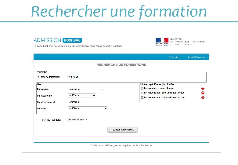 Recher une formation 