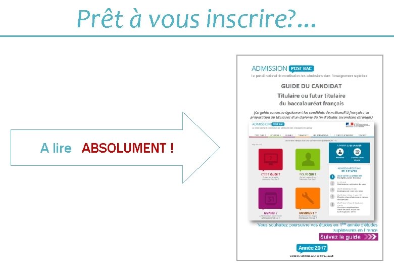 Prêt à vous inscrire? . . . A lire ABSOLUMENT ! 