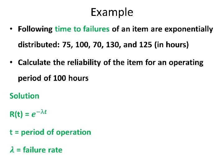 Example • Example •