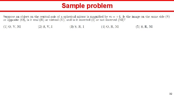 Sample problem 32 