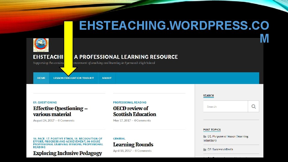 EHSTEACHING. WORDPRESS. CO M 