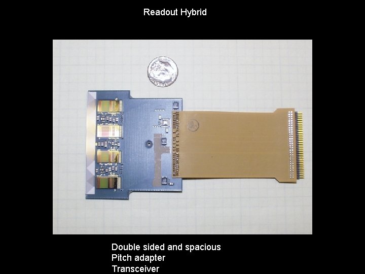 Readout Hybrid Double sided and spacious Pitch adapter Transceiver 