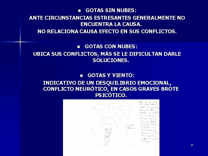 GOTAS SIN NUBES: ANTE CIRCUNSTANCIAS ESTRESANTES GENERALMENTE NO ENCUENTRA LA CAUSA. NO RELACIONA CAUSA