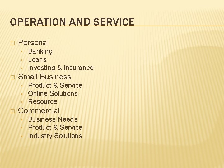 OPERATION AND SERVICE � Personal • • • � Small Business • • •