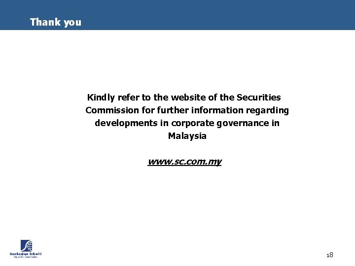 Thank you Kindly refer to the website of the Securities Commission for further information