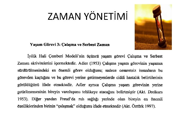 ZAMAN YÖNETİMİ 