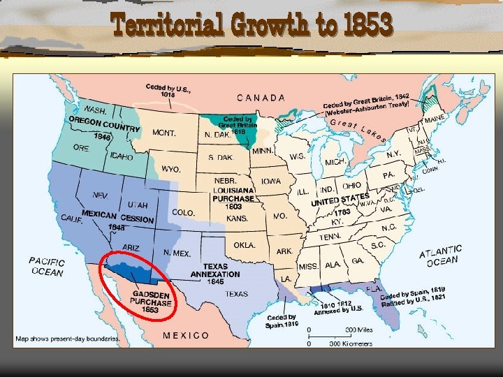 Territorial Growth to 1853 