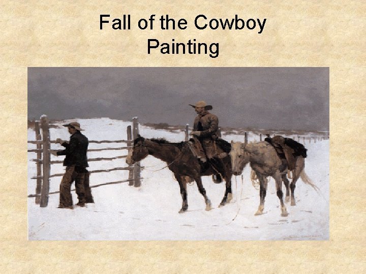 Fall of the Cowboy Painting 