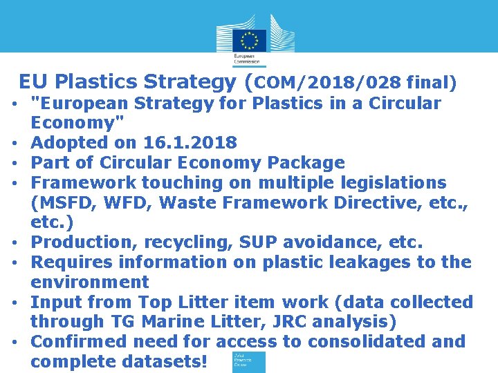 EU Plastics Strategy (COM/2018/028 final) • "European Strategy for Plastics in a Circular Economy"