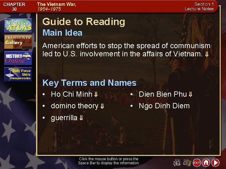 Guide to Reading Main Idea American efforts to stop the spread of communism led