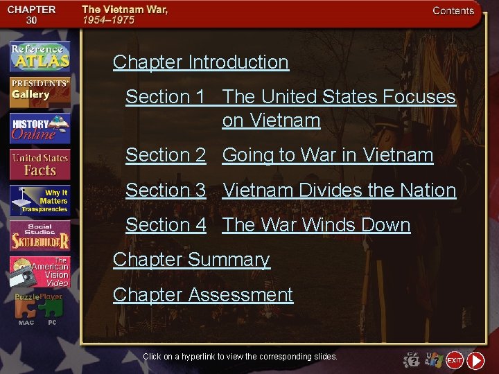 Chapter Introduction Section 1 The United States Focuses on Vietnam Section 2 Going to