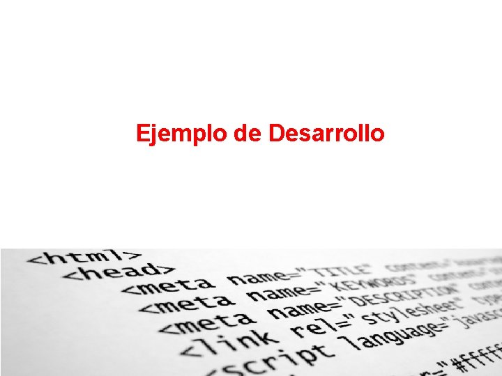 Ejemplo de Desarrollo 