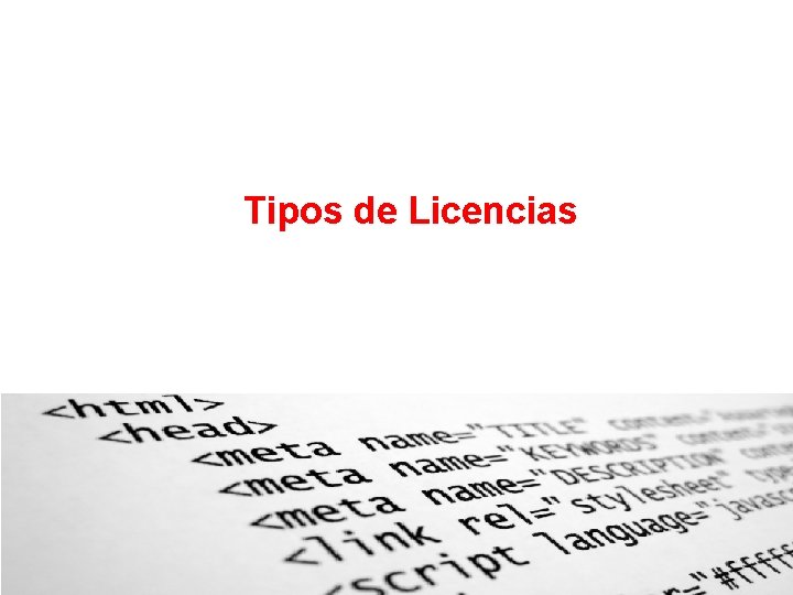 Tipos de Licencias 